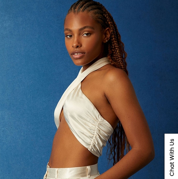 Ryan Destiny x PacSun Summer Convertible Halter Top Women's Size Large BEIGE NWT - Picture 2 of 8